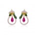 Beautifully Crafted Diamond Pendant Set with Matching Earrings in 18k gold with Certified Diamonds - PD1404P